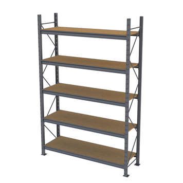 Стеллаж металлический покрашенный PIN Mini Rack 2584х1700х615 мм 5 полок из шлифованного ДСП, RAL 7016 52492 фото