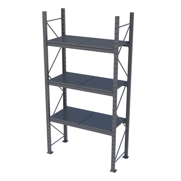 Regał metalowy malowany PIN Mini Rack 2584х1395х615 мм 3 p&oacute;łki, RAL 7016 52502 photo