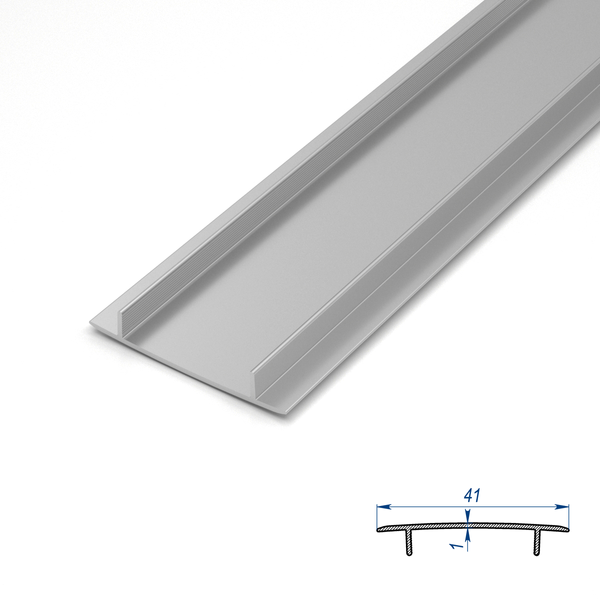 Profil aluminiowy PIN Expo nakładka na dwa rowki SV/SS, 4 m 1287 photo