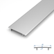 Profil aluminiowy PIN Expo nakładka na dwa rowki SV/SS, 4 m 1287 photo 1