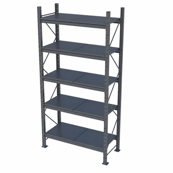 Regał metalowy malowany PIN Mini Rack 2584х1395х615 мм 5 p&oacute;łek, RAL 7016 52504 photo