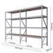 Galvanized metal rack PIN Special 2500х3672х800 мм 4 polished chipboard shelves 21538 photo 1