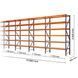 Painted metal shelving PIN Special 3000х10800х800 мм 6 shelves made of laminated chipboard 22253 photo 1