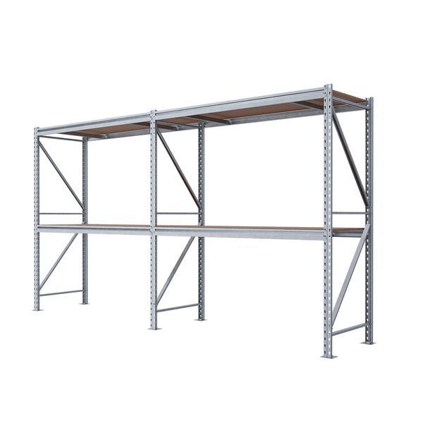 Galvanized metal rack PIN Special 2000х3672х900 мм 2 polished chipboard shelves 21018 photo