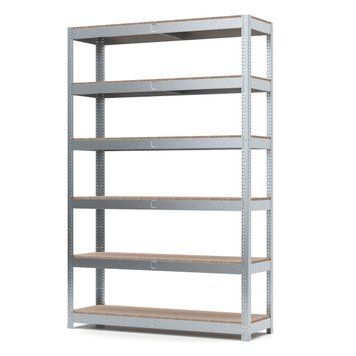 Regał metalowy ocynkowany PIN Smart-400 1960х1838х500 mm 6 p&oacute;łek z płyty wi&oacute;rowej szlifowanej 1633 photo