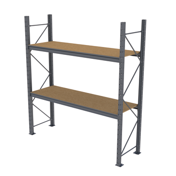 Стеллаж металлический покрашенный PIN Mini Rack 2127х2005х615 мм 2 полки из шлифованного ДСП, RAL 7016 52493 фото