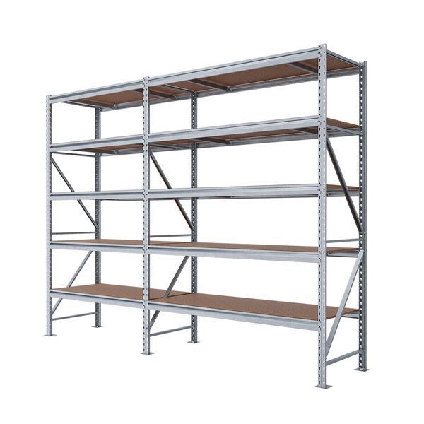 Galvanized metal rack PIN Special 2500х3292х800 мм 5 polished chipboard shelves 21718 photo