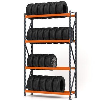 Painted metal rack for tires PIN Special-T1 3000х2270х500 мм 4 tiers 20036 photo