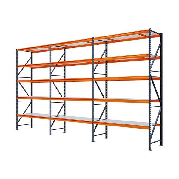 Painted metal shelving PIN Special 3000х5454х800 мм 5 shelves made of laminated chipboard 21992 photo
