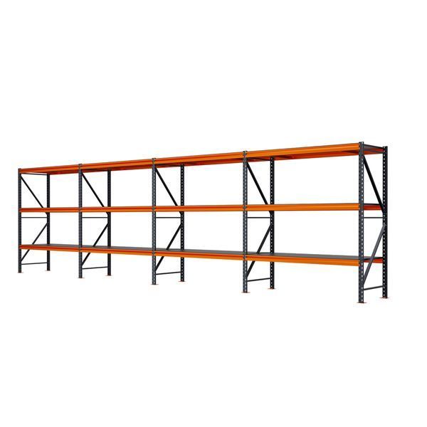 Painted metal shelving PIN Special 2000х7236х600 мм 3 shelves 21231 photo