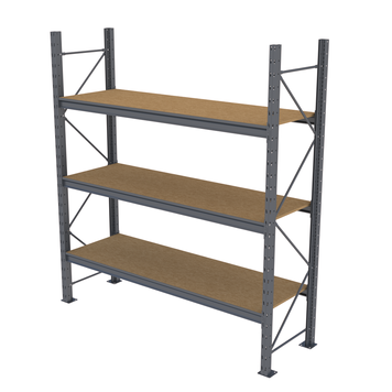 Стеллаж металлический покрашенный PIN Mini Rack 2127х2005х615 мм 3 полки из шлифованного ДСП, RAL 7016 52494 фото