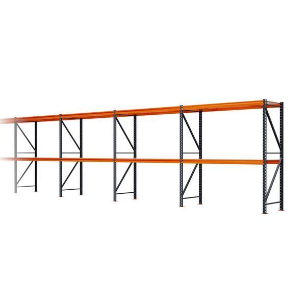 Painted metal shelving PIN Special 2000х49942х500 мм 2 shelves made of laminated chipboard 21385 photo
