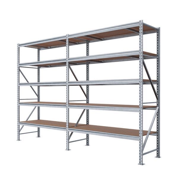 Galvanized metal rack PIN Special 2500х3672х500 мм 5 polished chipboard shelves 21735 photo