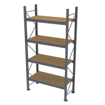 Стеллаж металлический покрашенный PIN Mini Rack 2127х1395х615 мм 4 полки из шлифованного ДСП, RAL 7016 52483 фото