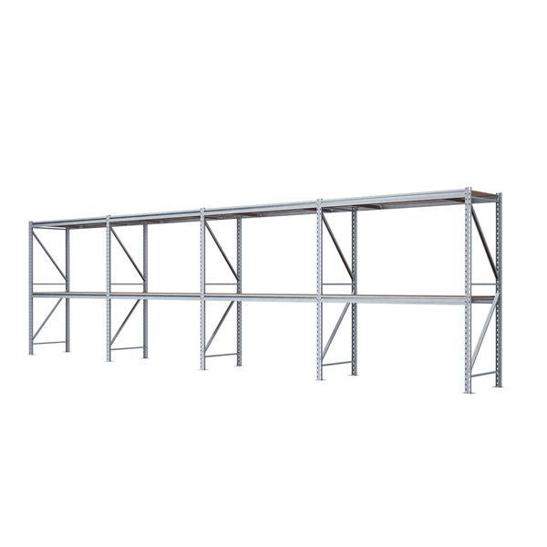 Galvanized metal rack PIN Special 2000х7236х500 мм 2 polished chipboard shelves 21195 photo