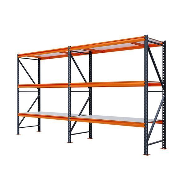 Painted metal shelving PIN Special 2000х3672х500 мм 3 shelves made of laminated chipboard 21044 photo