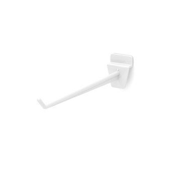 Single plastic hook for slatwalls PIN Expo, L=200 mm, white 1328 photo
