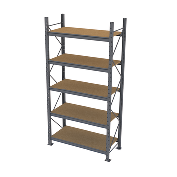 Стеллаж металлический покрашенный PIN Mini Rack 2584х1395х615 мм 5 полок из шлифованного ДСП, RAL 7016 52486 фото