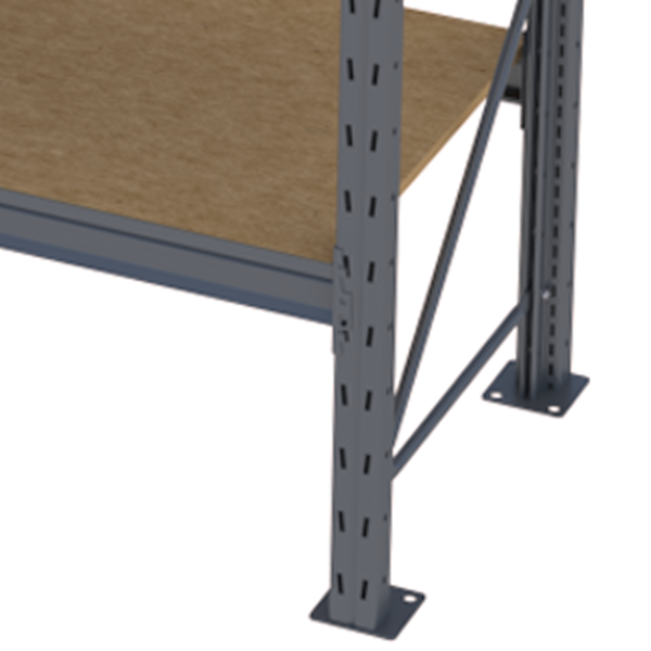 Стеллаж металлический покрашенный PIN Mini Rack 2584х1395х615 мм 5 полок из шлифованного ДСП, RAL 7016 52486 фото