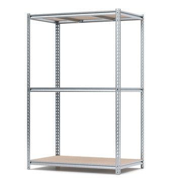 Regał metalowy ocynkowany PIN Strong 2240х1530х600 mm 3 p&oacute;łki z płyty wi&oacute;rowej szlifowanej 4627 photo