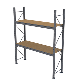 Стеллаж металлический покрашенный PIN Mini Rack 2127х1700х615 мм 2 полки из шлифованного ДСП, RAL 7016 52487 фото
