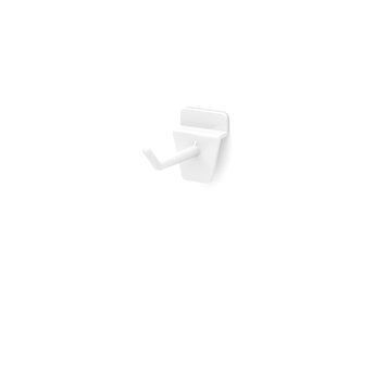 Single plastic hook for slatwalls PIN Expo, L=50 mm, white 1319 photo