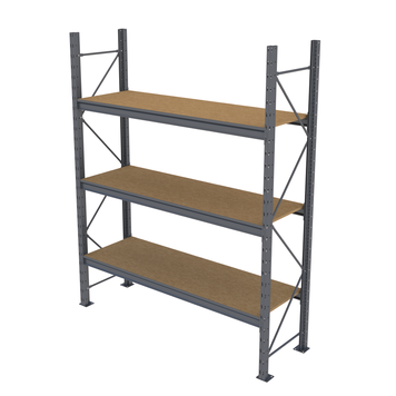 Стеллаж металлический покрашенный PIN Mini Rack 2127х1700х615 мм 3 полки из шлифованного ДСП, RAL 7016 52488 фото