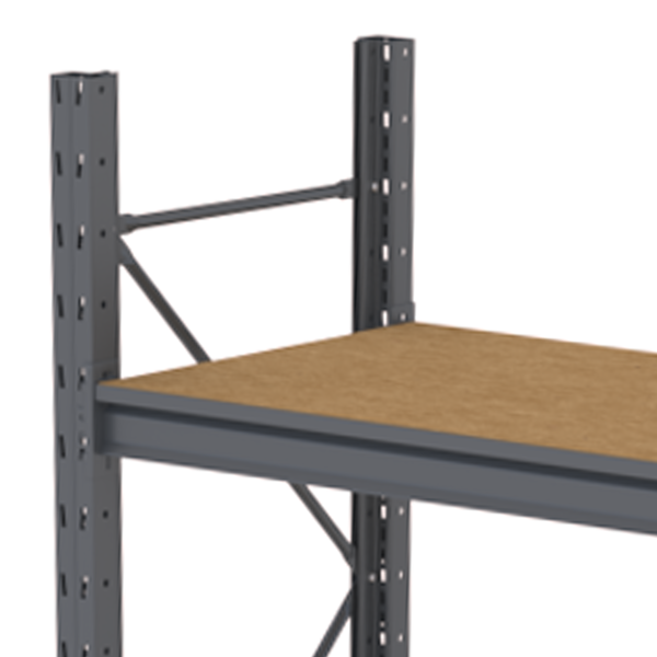 Стеллаж металлический покрашенный PIN Mini Rack 2127х1700х615 мм 4 полки из шлифованного ДСП, RAL 7016 52489 фото