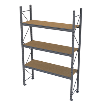 Стеллаж металлический покрашенный PIN Mini Rack 2584х1700х615 мм 3 полки из шлифованного ДСП, RAL 7016 52490 фото