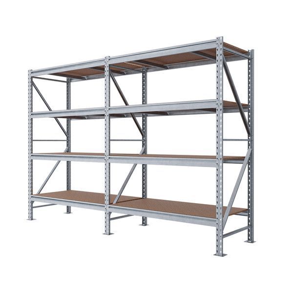 Galvanized metal rack PIN Special 2000х2912х800 мм 4 polished chipboard shelves 20937 photo