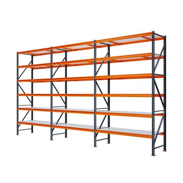 Painted metal shelving PIN Special 3000х5454х800 мм 6 shelves made of laminated chipboard 22193 photo