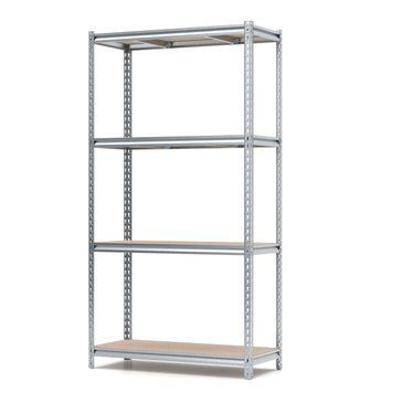 Regał metalowy ocynkowany PIN Strong 2500х960х500 mm 4 p&oacute;łki z płyty wi&oacute;rowej szlifowanej 4644 photo